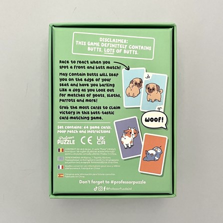 May Contain Butts Matching Card Game May Contain Butts Matching Card Game