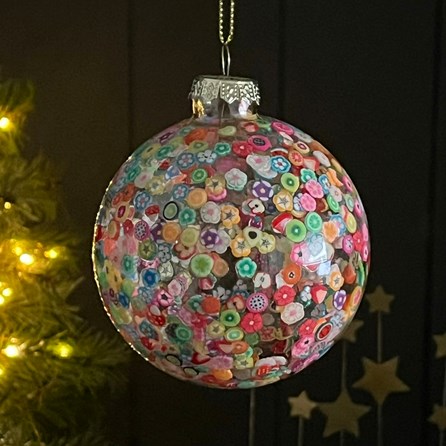 Millefiori Flower Dot Christmas Tree Bauble Millefiori Flower Dot Christmas Tree Bauble