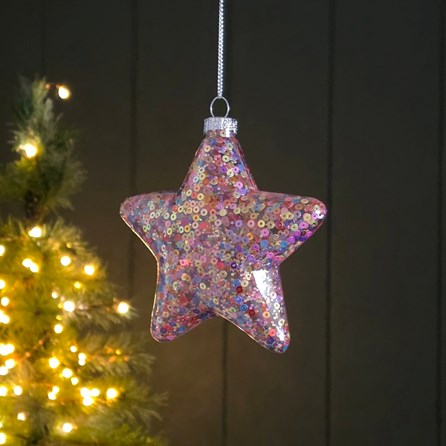 Millefiori Star Christmas Tree Bauble Millefiori Star Christmas Tree Bauble