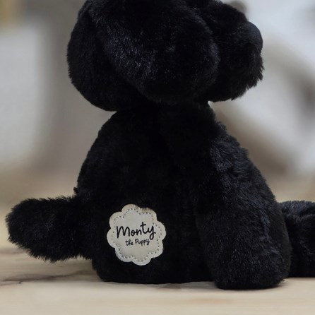 Monty The Plush Long Leg Black Puppy Soft Toy Monty The Plush Long Leg Black Puppy Soft Toy