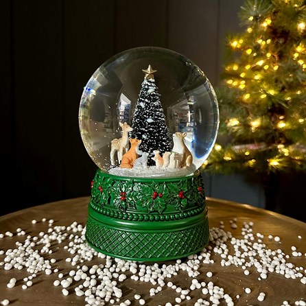 Music & Lights Christmas Tree Snowglobe