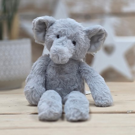 Nelly The Long Leg Light Grey Elephant Soft Toy