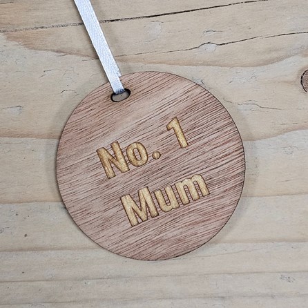 'No.1 Mum' Wooden Medal and Card 'No.1 Mum' Wooden Medal and Card