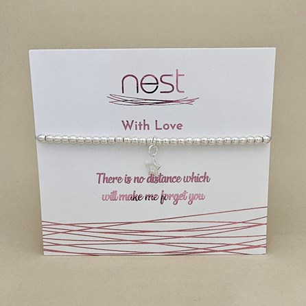 'No Distance...' Beaded Charm Bracelet 'No Distance...' Beaded Charm Bracelet