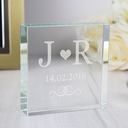 Personalised Wedding Monogram Message Block Personalised Wedding Monogram Message Block