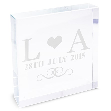 Personalised Wedding Monogram Message Block Personalised Wedding Monogram Message Block