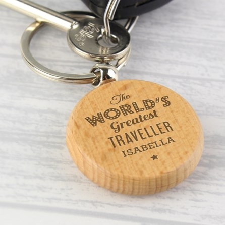Personalised 'The World's Greatest' Wooden Keyring Personalised 'The World's Greatest' Wooden Keyring