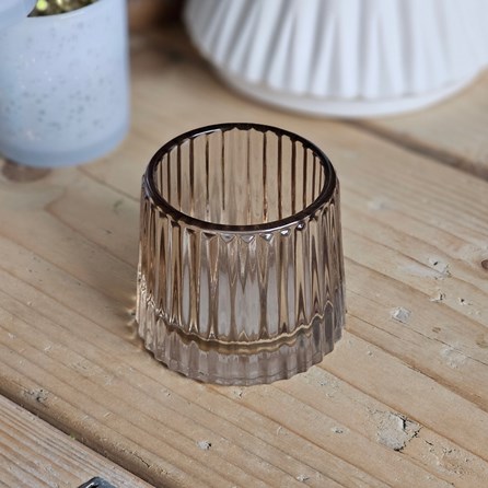 Pale Pink Glass Tea Light Holder Pale Pink Glass Tea Light Holder