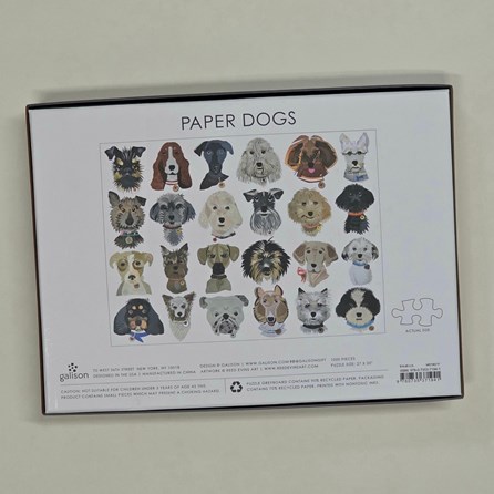 Paper Dogs 1000 Piece Jigsaw Puzzle