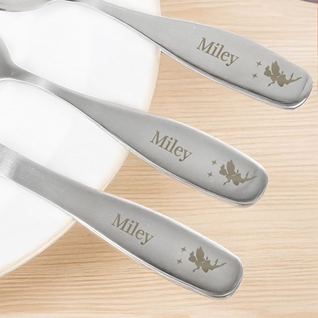 Personalised 3 Piece Fairy Princess Cutlery Set