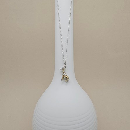 Personalised 925 Silver And Gold Plate Giraffe Necklace Personalised 925 Silver And Gold Plate Giraffe Necklace