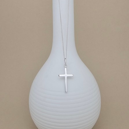 Personalised 925 Silver Baptism Cross Necklace Personalised 925 Silver Baptism Cross Necklace