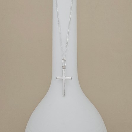 Personalised 925 Silver Christening Cross Necklace Personalised 925 Silver Christening Cross Necklace