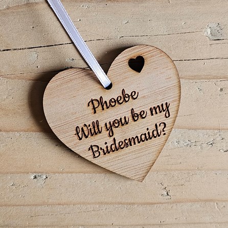 Personalised 'Be My Bridesmaid' Decoration and Card Personalised 'Be My Bridesmaid' Decoration and Card