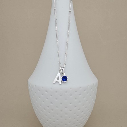 Personalised Birthstone Ball Chain Necklace Personalised Birthstone Ball Chain Necklace