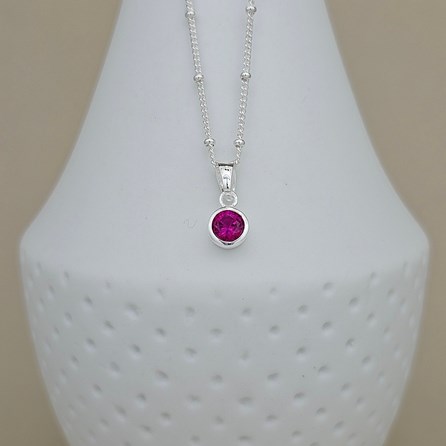 Personalised Birthstone Ball Chain Necklace Personalised Birthstone Ball Chain Necklace