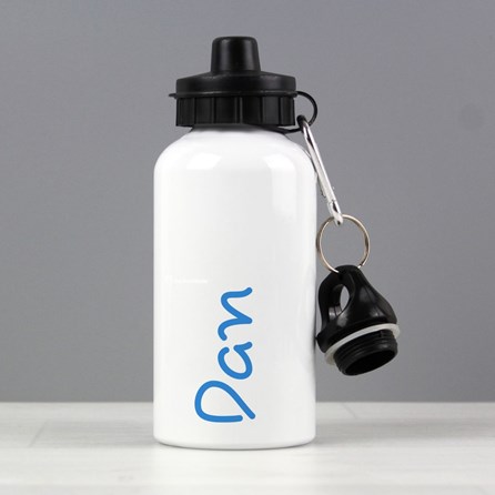 Personalised Blue Name Water Bottle