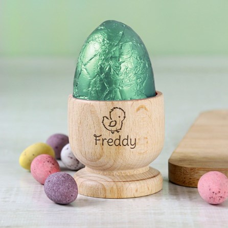 Personalised Chick Wooden Egg Cup Personalised Chick Wooden Egg Cup