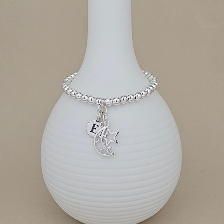 Personalised Children's Eid Moon And Star Bracelet Personalised Children's Eid Moon And Star Bracelet