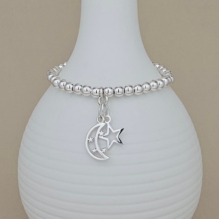 Personalised Children's Eid Moon And Star Bracelet Personalised Children's Eid Moon And Star Bracelet