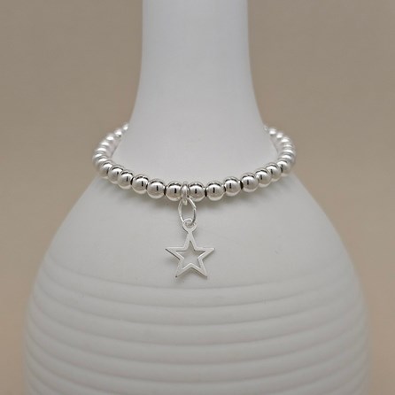 Personalised Children's Silver Star Bracelet Personalised Children's Silver Star Bracelet