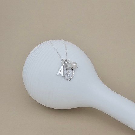 Personalised Child's First Holy Communion Cross In Heart Pendant Personalised Child's First Holy Communion Cross In Heart Pendant