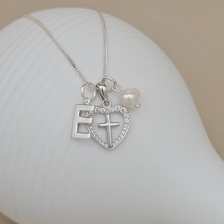 Personalised Child's Silver Baptism Cross Pendant Personalised Child's Silver Baptism Cross Pendant