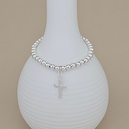 Personalised Child's Solid Silver Baptism Bracelet Personalised Child's Solid Silver Baptism Bracelet