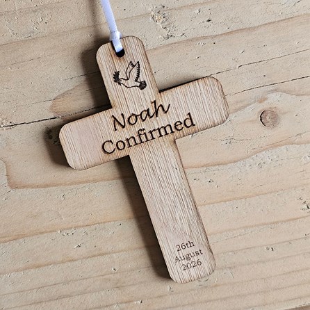 Personalised Confirmation Cross Hanging Decoration Card Personalised Confirmation Cross Hanging Decoration Card