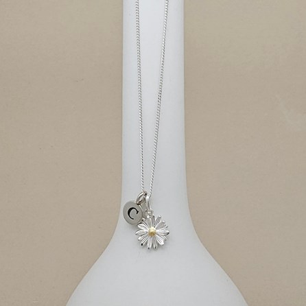 Personalised Daisy Charm Necklace Personalised Daisy Charm Necklace