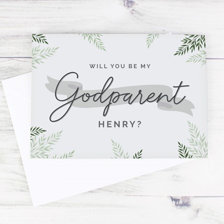 Personalised Godparent Card Personalised Godparent Card