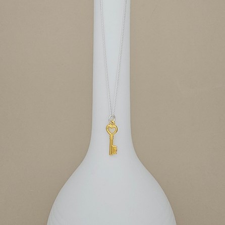 Personalised Gold Plated Key Necklace Personalised Gold Plated Key Necklace