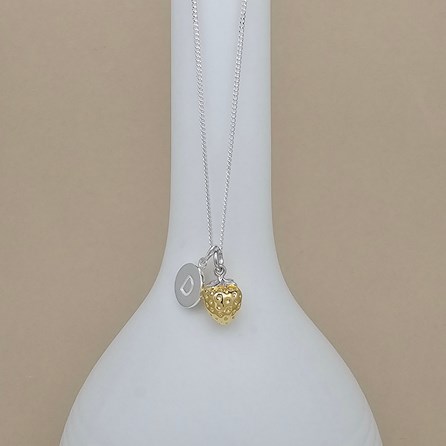 Personalised Gold Plated Strawberry Necklace Personalised Gold Plated Strawberry Necklace