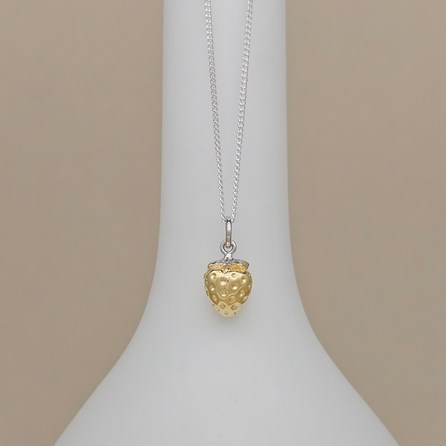 Personalised Gold Plated Strawberry Necklace Personalised Gold Plated Strawberry Necklace