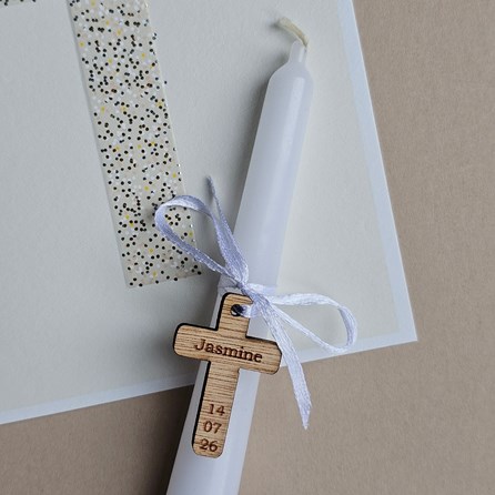 Personalised Hanging Mini Cross Token Personalised Hanging Mini Cross Token