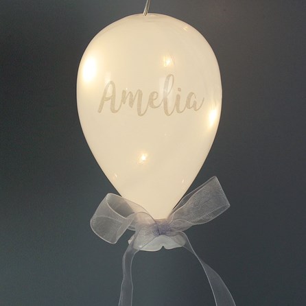 Personalised LED Hanging Glass Balloon Personalised LED Hanging Glass Balloon