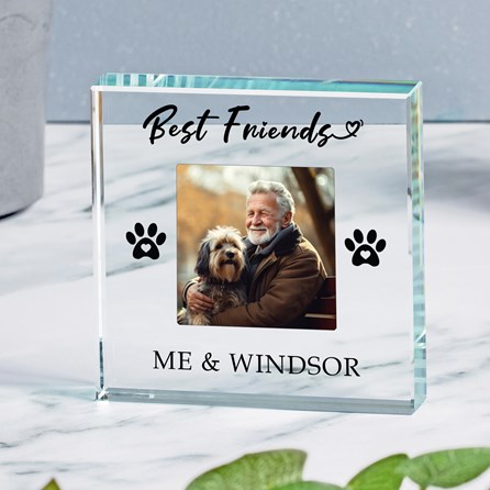 Personalised Pet Best Friends Photo Glass Token Personalised Pet Best Friends Photo Glass Token