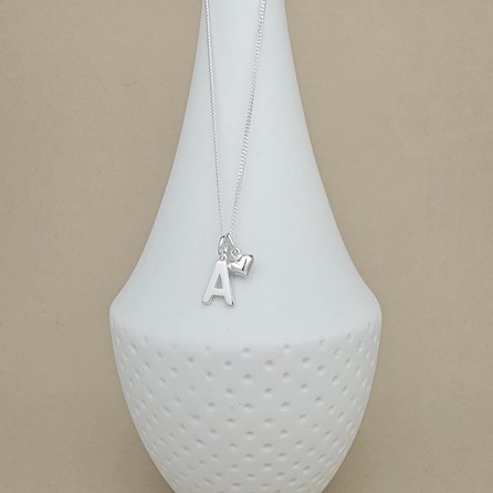Personalised Petite Sterling Silver Heart Necklace Personalised Petite Sterling Silver Heart Necklace