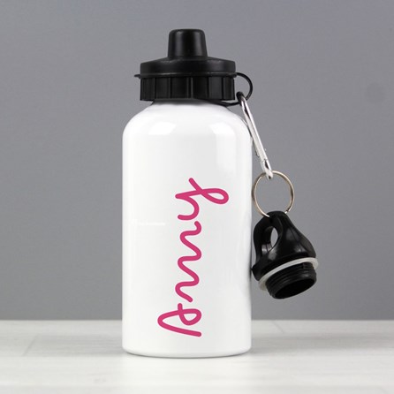Personalised Pink Name Water Bottle Personalised Pink Name Water Bottle