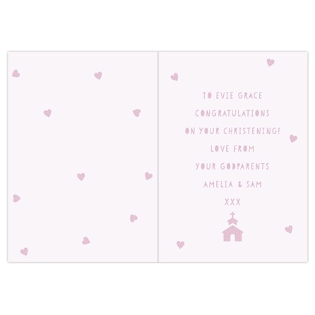 Personalised Pink Papercut Style Card Personalised Pink Papercut Style Card