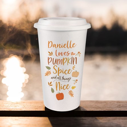 Personalised Pumpkin Spice Travel Mug Personalised Pumpkin Spice Travel Mug