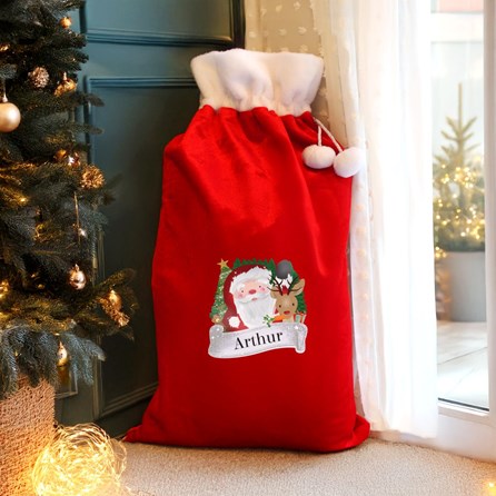 Personalised Red Christmas Santa Sack