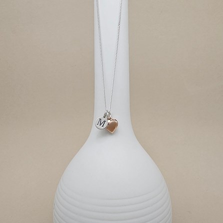 Personalised Rose Gold Pillow Heart Necklace Personalised Rose Gold Pillow Heart Necklace