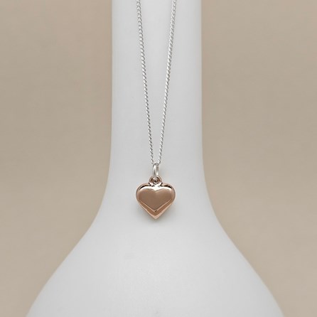 Personalised Rose Gold Pillow Heart Necklace Personalised Rose Gold Pillow Heart Necklace