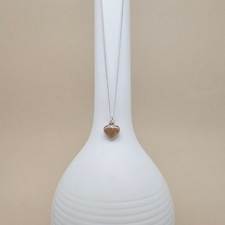 Personalised Rose Gold Pillow Heart Necklace Personalised Rose Gold Pillow Heart Necklace