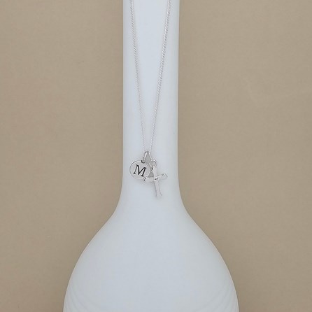 Personalised Silver Baptism Cross Necklace Personalised Silver Baptism Cross Necklace