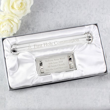 Personalised Silver Plated First Holy Communion Certificate Holder Personalised Silver Plated First Holy Communion Certificate Holder