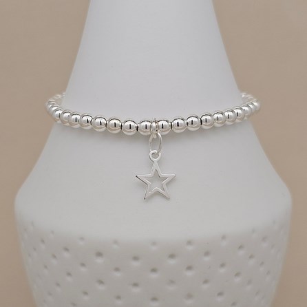 Personalised Silver Star Friendship Bracelet Personalised Silver Star Friendship Bracelet