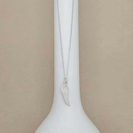 Personalised Sterling Silver Angel Wing Necklace Personalised Sterling Silver Angel Wing Necklace