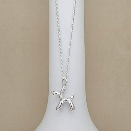 Personalised Sterling Silver Balloon Dog Necklace Personalised Sterling Silver Balloon Dog Necklace